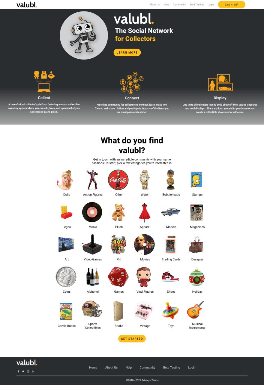 Valubl The Social Network for Collectors